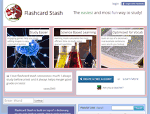 Tablet Screenshot of flashcardstash.com